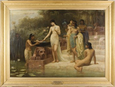 Córka faraona - Znalezienie Mojżesza autorstwa Edwin Longsden Long