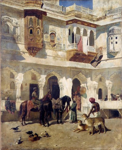 Radża na polowanie, ok. godz. 1885. autorstwa Edwin Lord Weeks