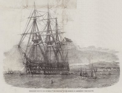 Emigracja z Isle of Skye, Herkules w porcie Campbelton autorstwa Edwin Weedon