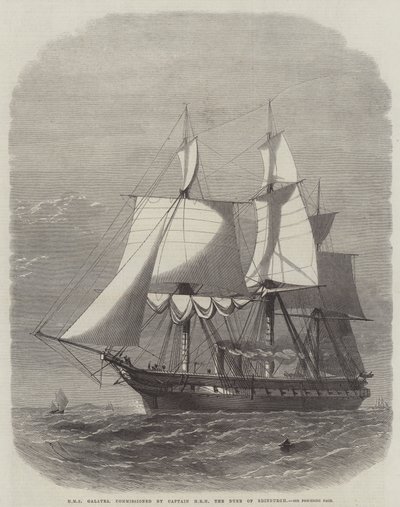 HMS Galatea na zlecenie kapitana HRH księcia Edynburga autorstwa Edwin Weedon