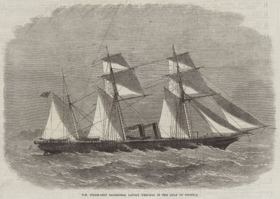 HM Steam-Ship Racehorse, ostatnio rozbity w Zatoce Pecheli autorstwa Edwin Weedon