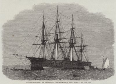 Nasza żelazna flota, HM Steam-Frigate Achilles w pobliżu Folly Point, Chatham autorstwa Edwin Weedon