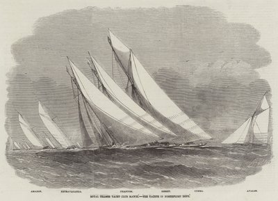 Mecz Royal Thames Yacht Club, jachty w Northfleet Hope autorstwa Edwin Weedon