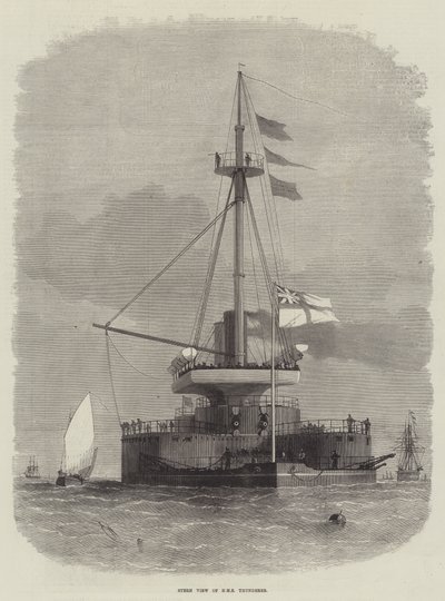 Widok z rufy na HMS Thunderer autorstwa Edwin Weedon