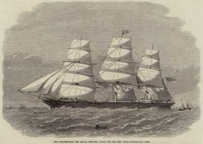 Clipper-Ship Royal Edward, zbudowany dla australijskiej linii Czerwonego Krzyża autorstwa Edwin Weedon