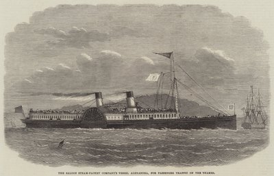 Statek Alexandra firmy Saloon Steam-Packet Company do ruchu pasażerskiego na Tamizie autorstwa Edwin Weedon