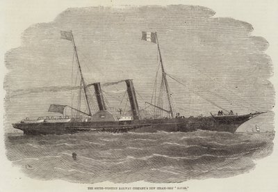 Nowy parowiec Havre . firmy kolei południowo-zachodniej autorstwa Edwin Weedon