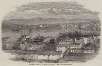Miasto i zatoka Castellammare, niedaleko Neapolu autorstwa Edwin Weedon