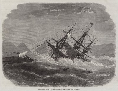 Wrak HMS Orpheus na Manukau Bar, Nowa Zelandia autorstwa Edwin Weedon