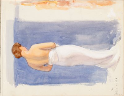 Arkusze „Bathing”, strona ze szkicownika Järnefelta autorstwa Eero Järnefelt