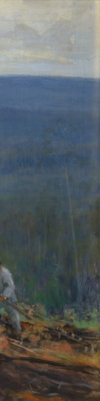 Pod jarzmem (Spalanie chrustu) autorstwa Eero Järnefelt