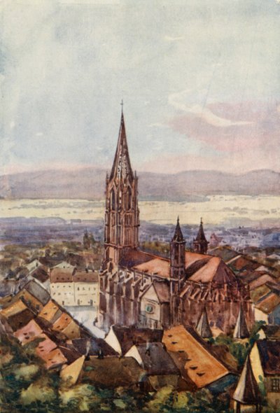 Ren: Fryburg Bryzgowijski (kolorowa litografia) autorstwa Effie Jardine