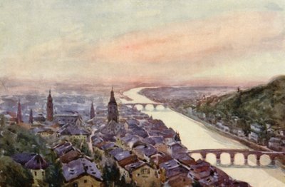 Ren: Heidelberg i Neckar (kolorowa litografia) autorstwa Effie Jardine