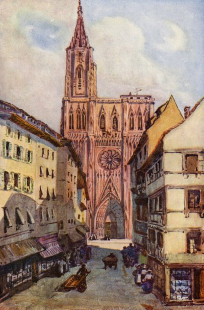 Ren: Strassburg (kolorowa litografia) autorstwa Effie Jardine