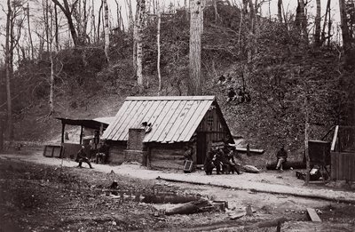 [Stacja Union na rzece James założona w celu wydobycia prochu z Konfederacji..., 1864. autorstwa Egbert Guy Fowx