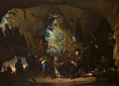 Calvin w piekle autorstwa Egbert van Heemskerk the Younger