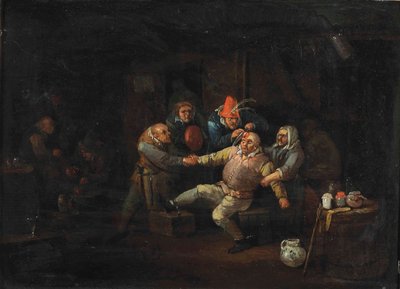 Wizyta chirurga (olej na panelu) autorstwa Egbert van II The Younger Heemskerk