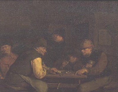 Gracze w karty, ok.1655-60 (olej na płótnie) autorstwa Egbert van the Elder Heemskerck