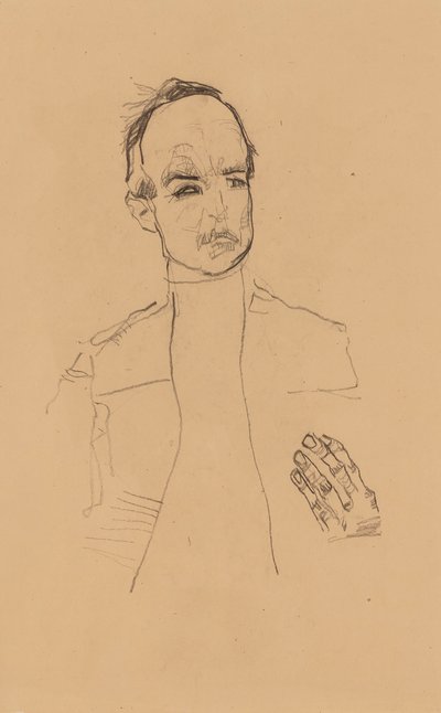 2022 NYR 20682 0724 001(egon schiele siedzący chłopiec ze złożonymi rękami studium portretowe dr oska011034) autorstwa Egon Schiele
