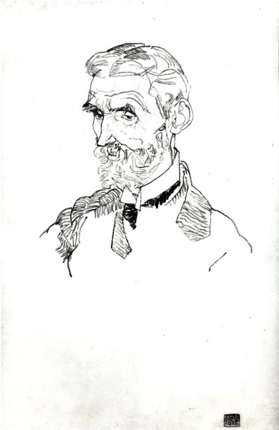 Portret teścia artysty, Johann Harms, 1915 autorstwa Egon Schiele