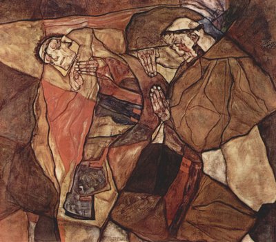 Agonia (Walka na śmierć i życie) autorstwa Egon Schiele