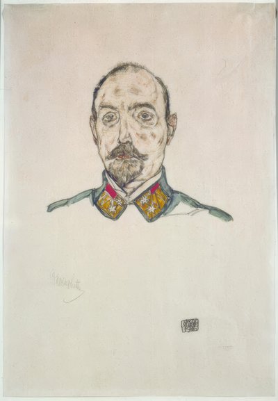Austriacki oficer autorstwa Egon Schiele