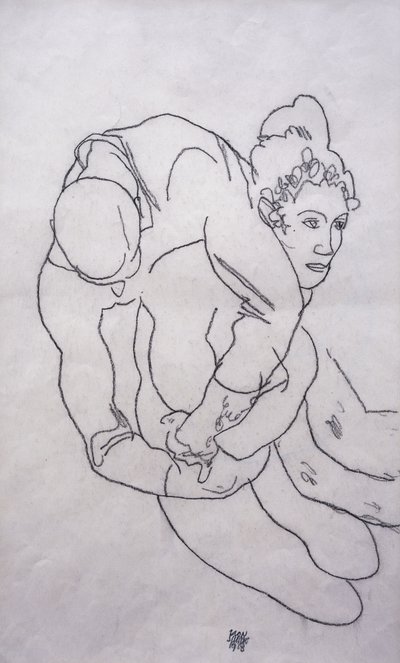 Bycie w objęciach; Umarmenda, 1918 autorstwa Egon Schiele
