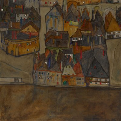 Miasto o zmierzchu Małe miasto II, 1913. autorstwa Egon Schiele