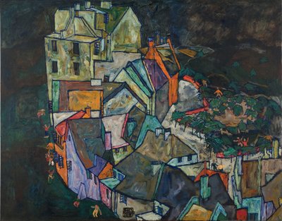 Półksiężyc domów III autorstwa Egon Schiele