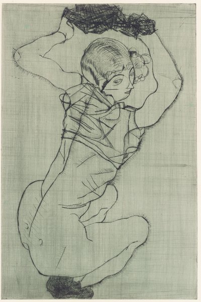 Przyczajony autorstwa Egon Schiele