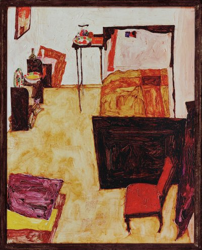 Pokój artysty w Neulengbach ... (olej na drewnie) autorstwa Egon Schiele