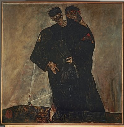 Die Eremiten (olej na płótnie) autorstwa Egon Schiele