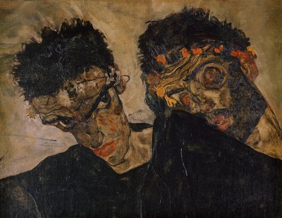 Die Eremiten (olej na płótnie) autorstwa Egon Schiele