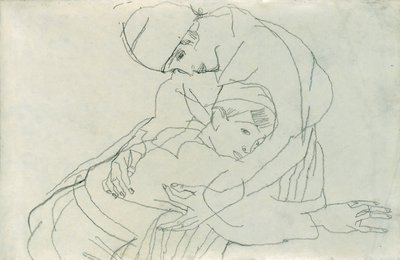 Uścisk, 1914 autorstwa Egon Schiele