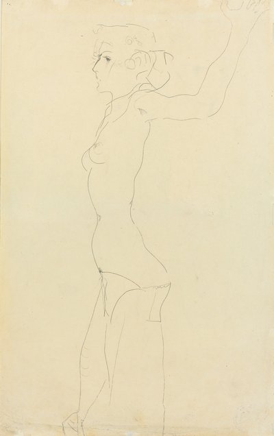Akt kobiecy; Madchenakt, 1911 autorstwa Egon Schiele