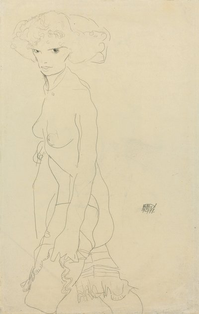 Akt kobiecy; Madchenakt, 1911 autorstwa Egon Schiele