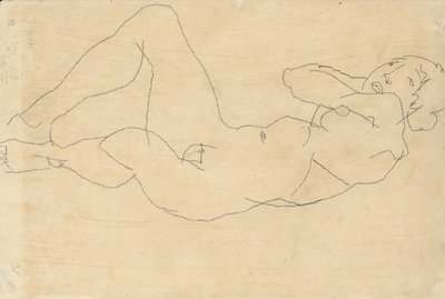 Akt kobiecy z rękami za głową, 1914 autorstwa Egon Schiele