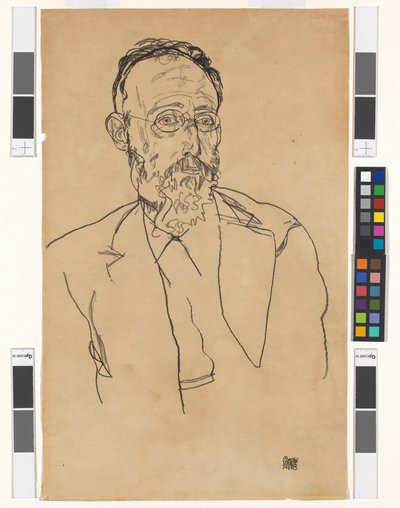 Heinrich Gomperz, profesor uniwersytecki, dr filozofii autorstwa Egon Schiele