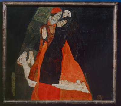 Kardinal und Nonne, Kardynał i zakonnica ... (olej na płótnie) autorstwa Egon Schiele