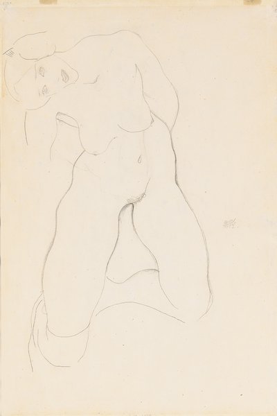 Klęczący akt kobiecy, 1912 autorstwa Egon Schiele