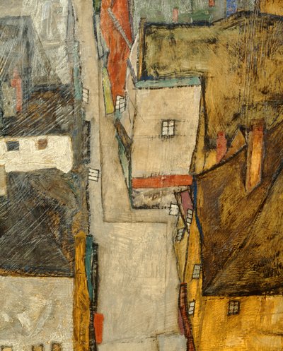 Krumau i der Moldau Krumau nad Wełtawą, Czechy ... (olej na płótnie) autorstwa Egon Schiele