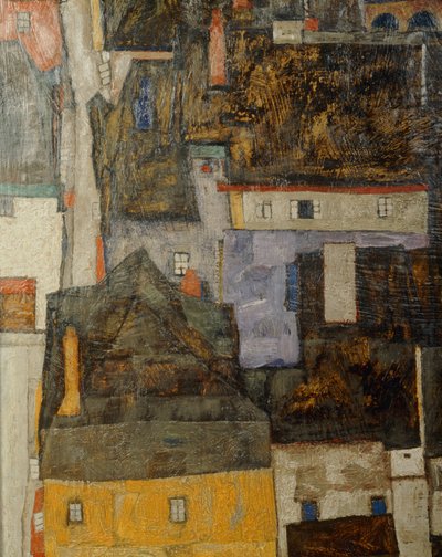 Krumau i Moldau Krumau nad Wełtawą, Republika Czeska ... (olej na płótnie) autorstwa Egon Schiele
