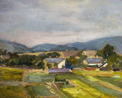 Krajobraz w północnej Austrii, 1907 autorstwa Egon Schiele