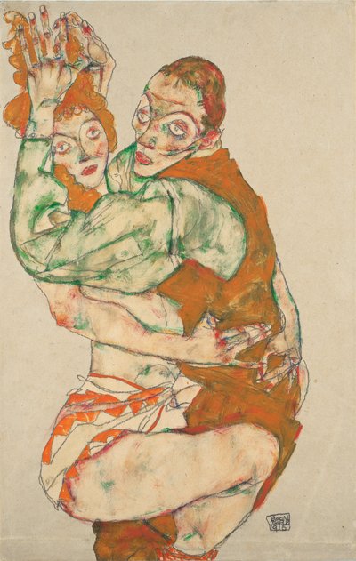 akt miłosny autorstwa Egon Schiele
