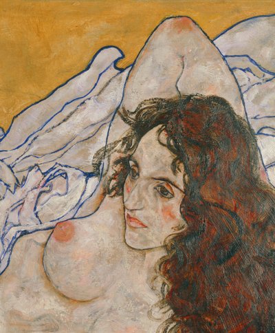 Liegende Frau (olej na płótnie) autorstwa Egon Schiele
