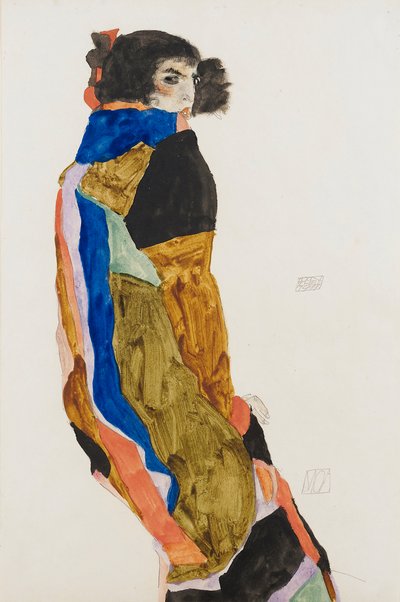 Moah. Praca Egona Schiele (1890-1918), akwarela i gwasz na papierze autorstwa Egon Schiele