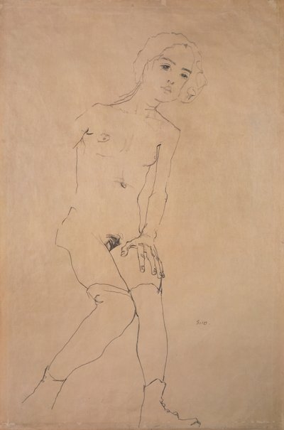 Akt, 1910 autorstwa Egon Schiele