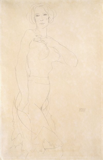 Naga dziewczyna, 1912 autorstwa Egon Schiele