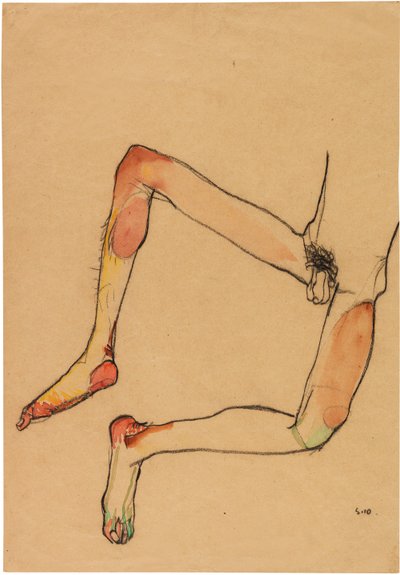 Brzuch mężczyzny nagi, 1910. autorstwa Egon Schiele