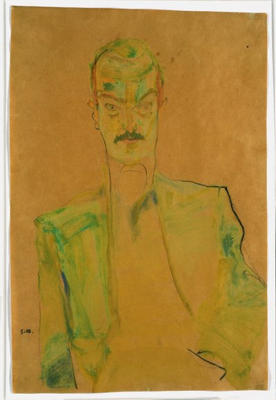 Akt na kolorowej tkaninie, 1911 (wc i ołówek z gwaszem na papierze) autorstwa Egon Schiele